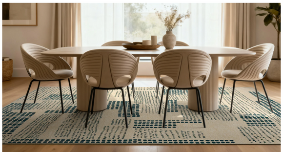 Tapis moderne tissé plat TERRACE