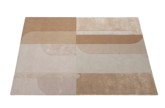 Tapis moderne tufté main laine et viscose RICHMOND