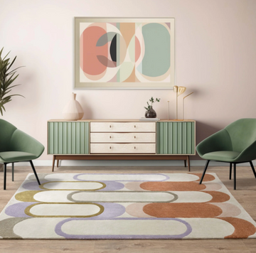 Tapis de salon moderne style rétro MOTA