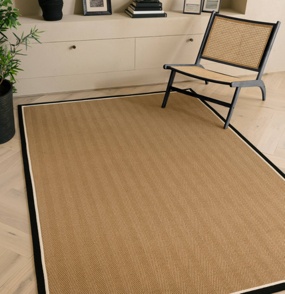 Tapis chambre et salon en jute moderne DORO