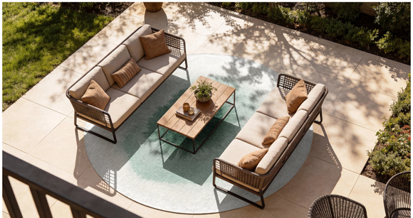 Tapis moderne tissé plat GLOBE