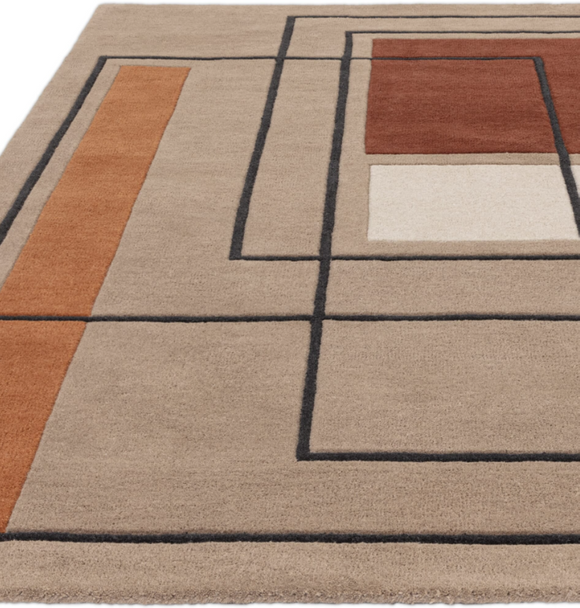 Tapis tufté main en laine MOCACCINO