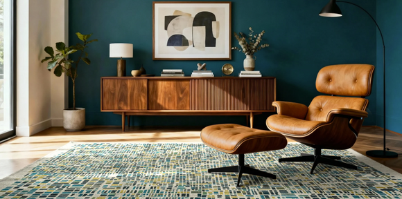 Tapis moderne tissé plat BOXY