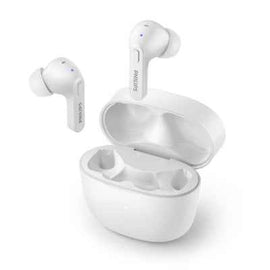 PHILIPS in-ear true bezvadu austiņas ar portatīvo uzlādes ietvaru, baltas