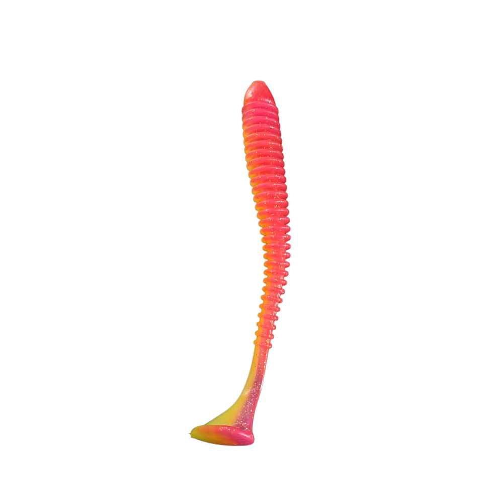 Guminukas Tricky Baits Vib Tail 7 Rožinė/Geltona