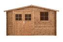 Abri de jardin en bois traité ep 28mm surface utile 99m² 388x298x235cm int043/ineksa
