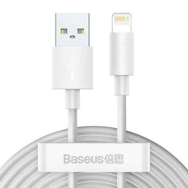Baseus Lightning Simple Wisdom cable (2pcs/set) 2.4A 1.5m White (TZCALZJ-02)