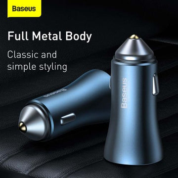 Baseus Golden Contactor Pro Car charger+ cable Lightning 1m