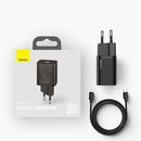 INCARCATOR retea Baseus Super Si, Quick Charge 20W, 1 x USB Type-C 5V/3A max, include cablu USB Type-C la Lightning Iphone 1m, alb "TZCCSUP-B02" (timbru verde 0.18 lei) - 6953156230064