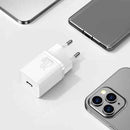 INCARCATOR retea Baseus Super Si, Quick Charge 20W, 1 x USB Type-C 5V/3A max, include cablu USB Type-C la Lightning Iphone 1m, alb "TZCCSUP-B02" (timbru verde 0.18 lei) - 6953156230064