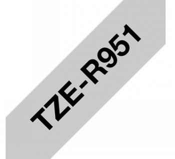 Brother TZE-R951 24mm Black on l-grey satin(4m)