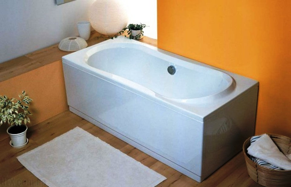 Tablier de baignoire latéral universel 80x57 cm en acrylique blanc - Clicktofournisseur.com