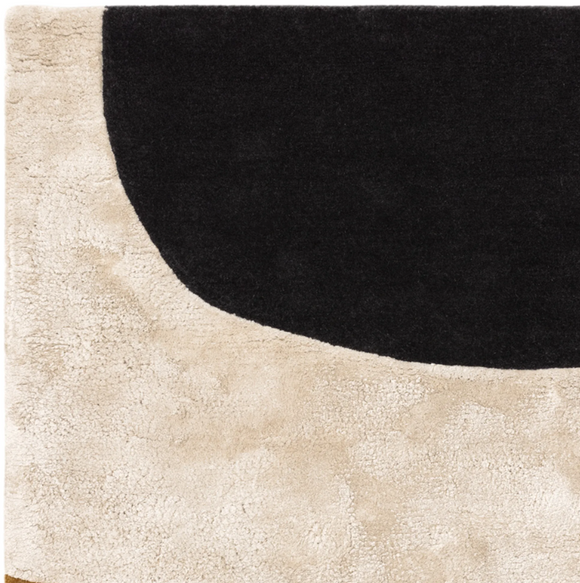 Tapis tufté main en laine moka