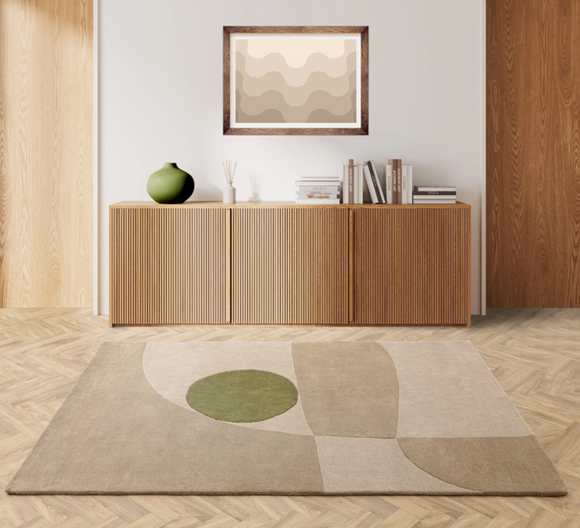 Tapis tufté main en laine mango