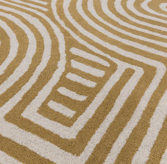 Tapis tufté main en laine twister