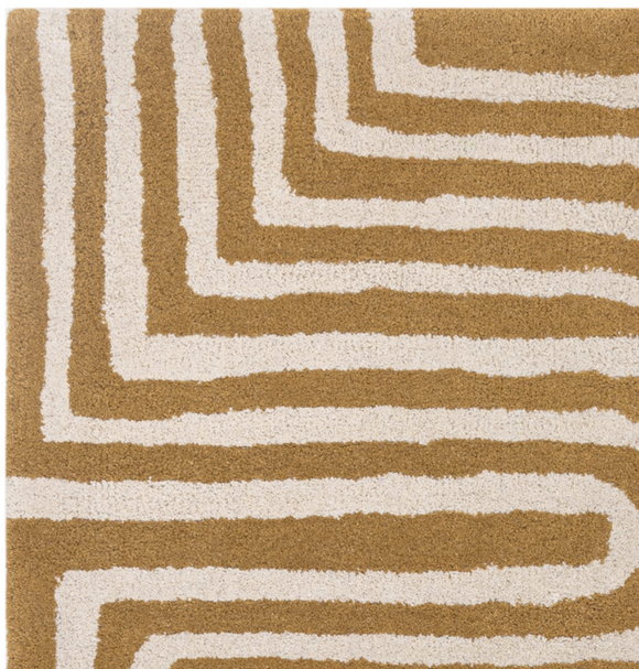 Tapis tufté main en laine twister