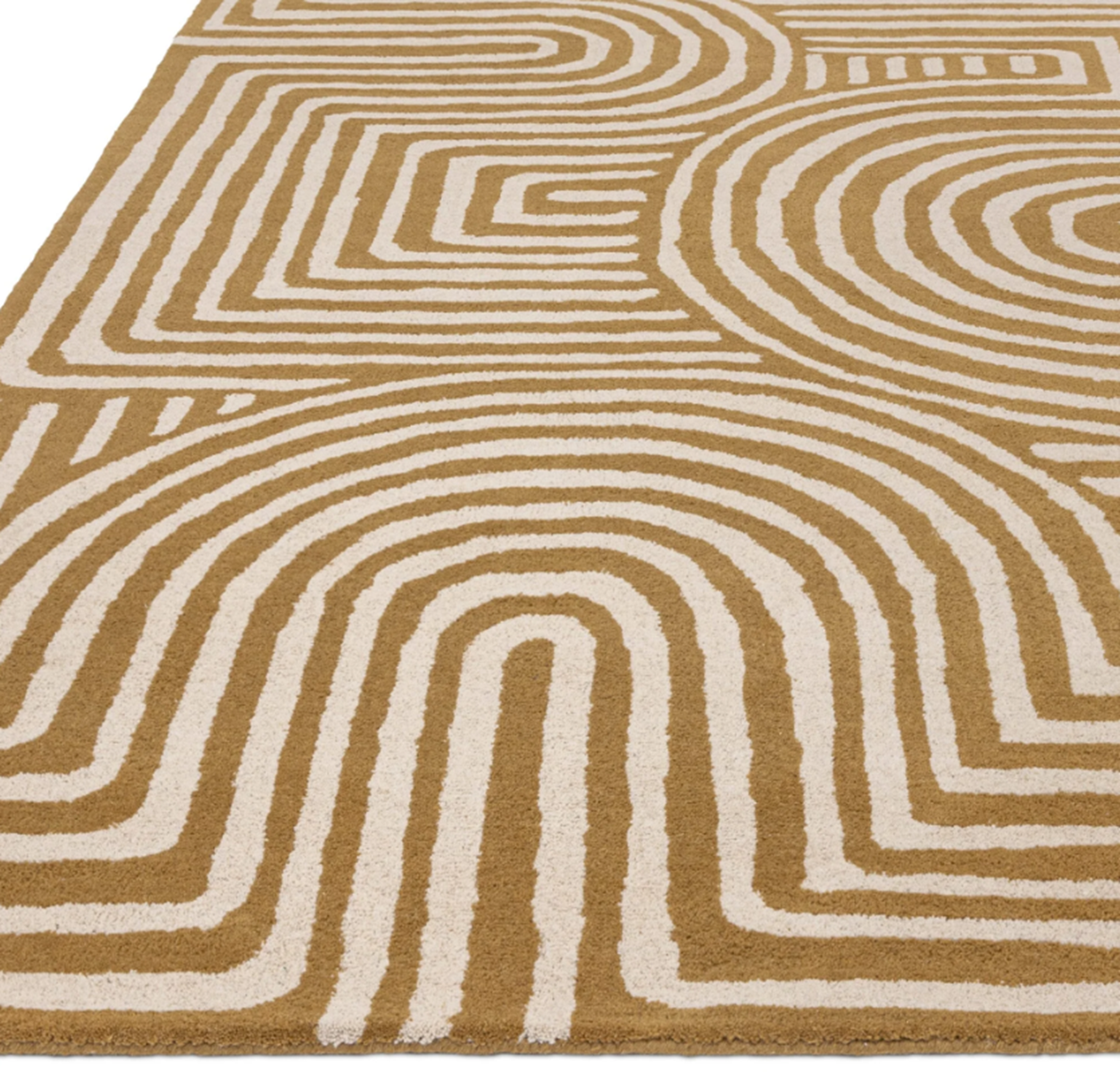 Tapis tufté main en laine twister