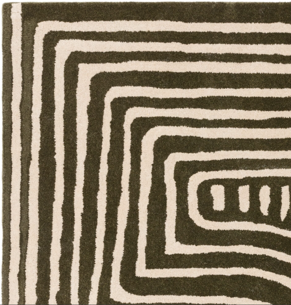 Tapis tufté main en laine twister