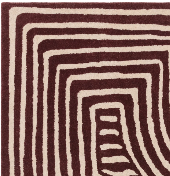 Tapis tufté main en laine twister