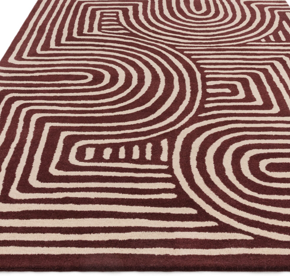 Tapis tufté main en laine twister