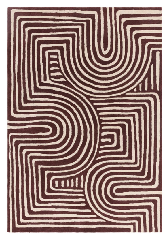 Tapis tufté main en laine twister