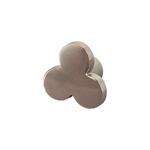 Bouton de meuble TREFLE, Finition zamak nickel mat