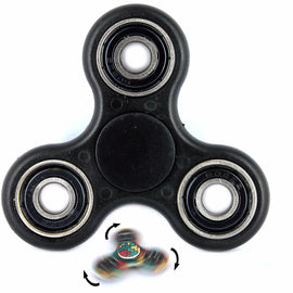 Toupie mécanique anti-stress hand spinner noir roulement à billes ultra rapide - Clicktofournisseur.com