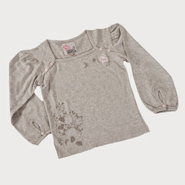 Tout 1 monde t shirt manches longues layette fille 6-18 mois burylon - Clicktofournisseur.com