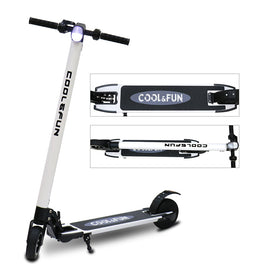 Trottinette électrique cool&fun ultra légère et pliable blanc - Clicktofournisseur.com