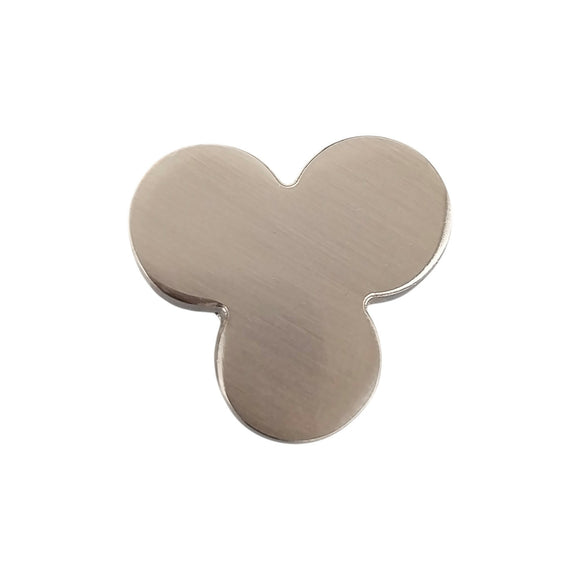 Bouton de meuble TREFLE, Finition zamak nickel mat