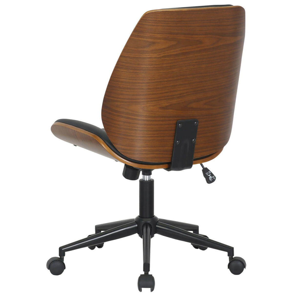 Mitch office chair - Walnut - Black (black foot)