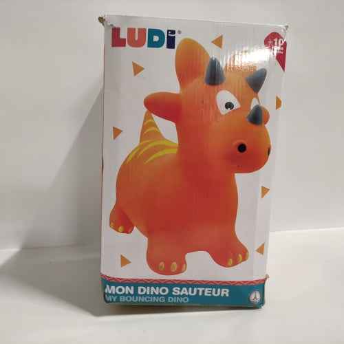 Retour client Ecost LUDI 90023 Balle rebondissante Dinosaure Springer, Orange