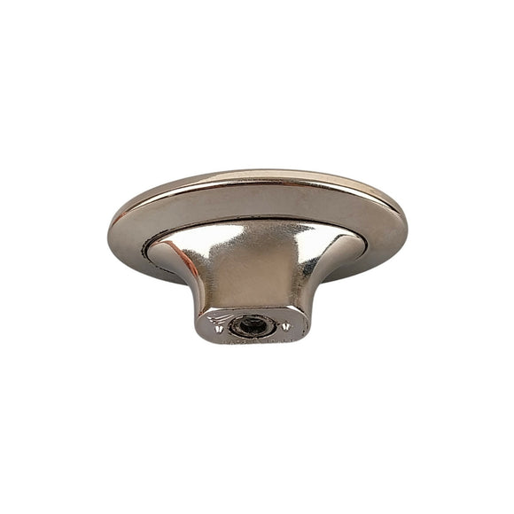 Bouton de meuble STARK, Finition nickel brillant & céramique noire