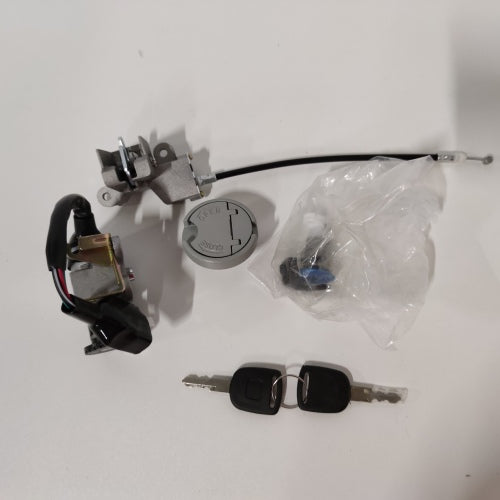 Ecost customer return KIMISS 1 Set 5Pin Connector 2 Keys Ignition Lock Key Lock Fuel Cap Set for Gy6