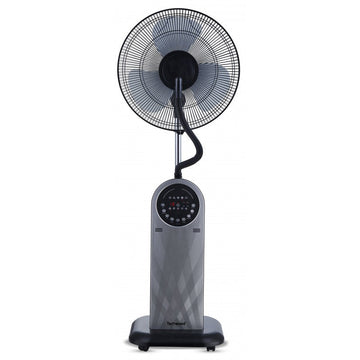 Ventilateur 2 en 1 de 18l avec brumisateur ø 40cm et minuteur programmable 95w gris - Clicktofournisseur.com