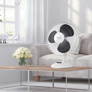 Ventilateur de table greco 16 de 40 cm 40w blanc - Clicktofournisseur.com