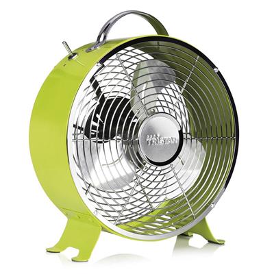 Ventilateur rétro en métal de 25 cm 20w vert clicktofournisseur.com