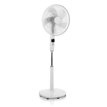 Ventilateur sur pied avec minuterie 25w blanc - Clicktofournisseur.com