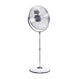 Ventilateur sur pied en métal avec oscillation à 130 degrés 100w gris - Clicktofournisseur.com