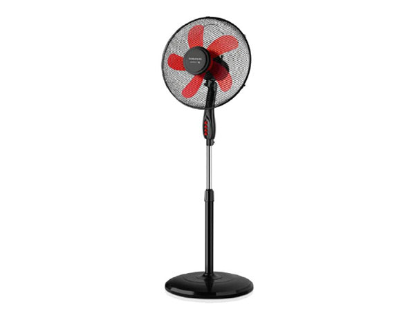 Ventilateur sur pied ponent 16c elegance 5b 41w noir rouge clicktofournisseur.com