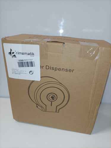 Ecost Customer Return, PrimeMatik Toilet Paper Dispenser and Holder. White Industrial Toilet Roll Ho