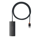 Adaptateur baseus hub lite series usb-a vers 4xusb-a 3.0 5 gbit/s noir wkqx030101
