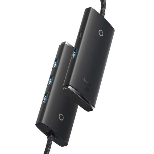 Adaptateur baseus hub lite series usb-a vers 4xusb-a 3.0 5 gbit/s noir wkqx030101