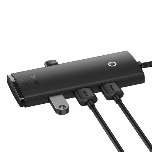 Adaptateur Baseus HUB Lite Series (USB-A vers 4xUSB-A 3.0 5 Gbit/s) Noir (WKQX030101)