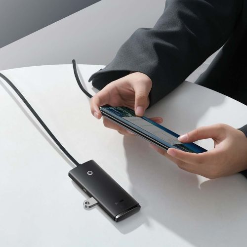 Adaptateur Baseus HUB Lite Series (USB-A vers 4xUSB-A 3.0 5 Gbit/s) Noir (WKQX030101)
