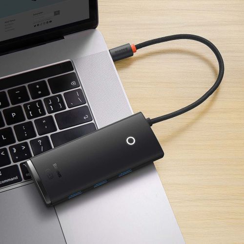 Hub Baseus Lite Series 5w1 USB-C vers 3x USB 3.0 + USB-C + HDMI (noir)
