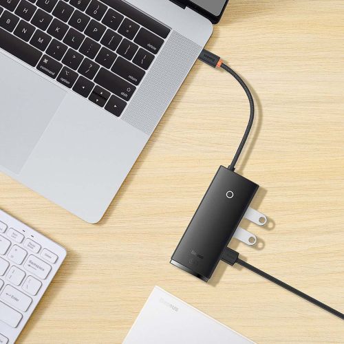 Hub Baseus Lite Series 5w1 USB-C vers 3x USB 3.0 + USB-C + HDMI (noir)