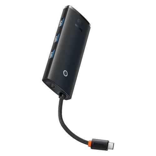 Baseus Lite Series Hub 5w1 USB-C to 3x USB 3.0 + USB-C + HDMI (black)