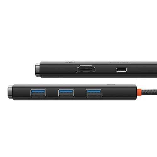 Baseus Lite Series Hub 5w1 USB-C to 3x USB 3.0 + USB-C + HDMI (black)
