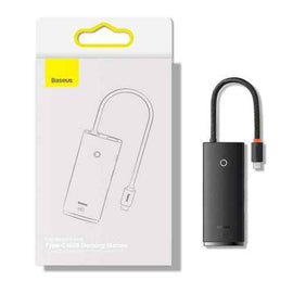 Baseus HUB Lite Series 6-in-1 Multifunctional (Type-C to 2x USB 3.0 / Type-C / HDMI 1.4 / SD/TF) Black (WKQX050001)